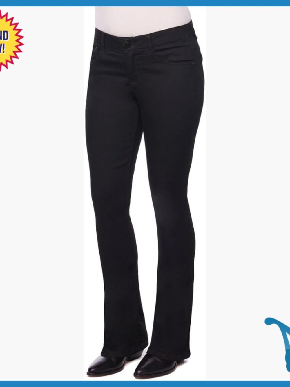 Super-Stretch Denim Boot Cut Jeans with Slimming Panels, Size Down for Fit